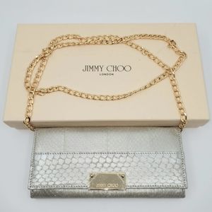 ❤️Authentic Jimmy Choo Bifold Leather WOC with box💎